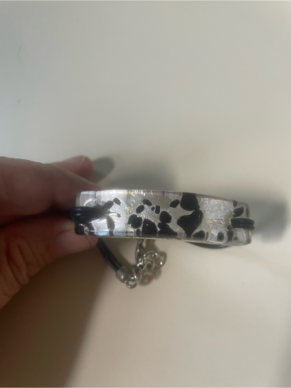 Black and White Glass Bracelet Bought in Italy